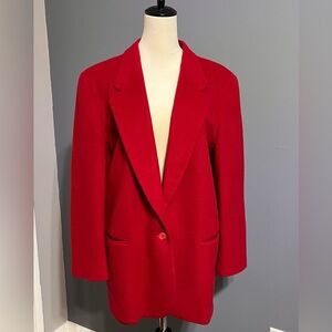 Vintage L.L. Bean vintage Red blazer wool and cashmere blend size 16.